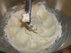 Mix the cream cheese with butter