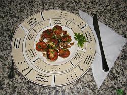 A portion of stuffed mushrooms