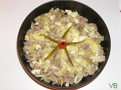 Decorated Berliner Beef Salad