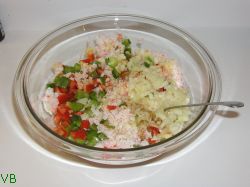 Ingredientele pentru crabcakes