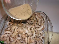 Pour the wine mix over the chicken