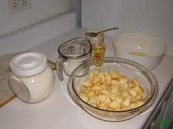 Ingredientele pentru prajitura cu mere